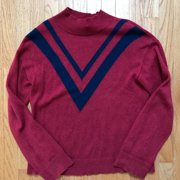 Red mock-neck sweater! - Picture 3 of 4